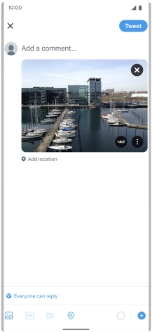 Press the text input field and key in the required text.