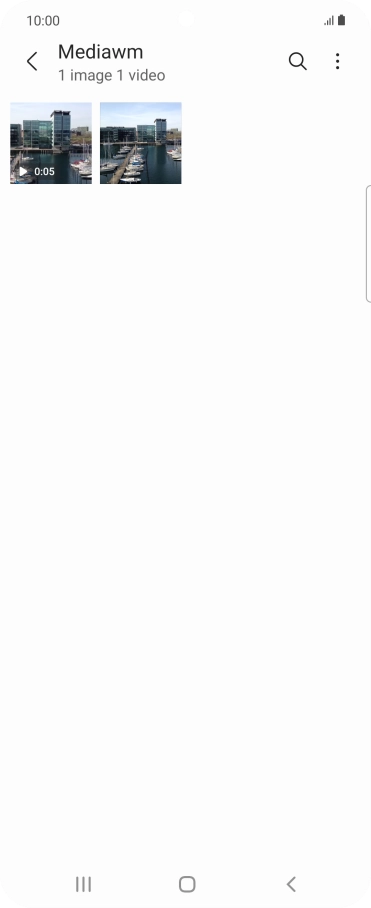 Press and hold the required picture or video clip.