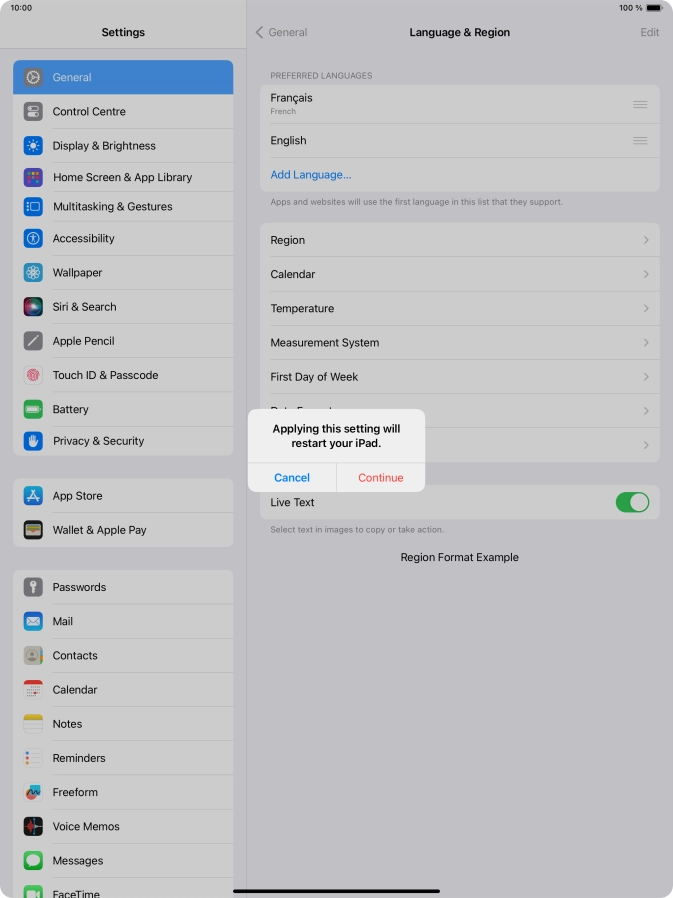 Press Continue. Press Continue.