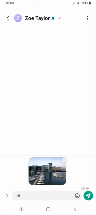 Press the send icon.