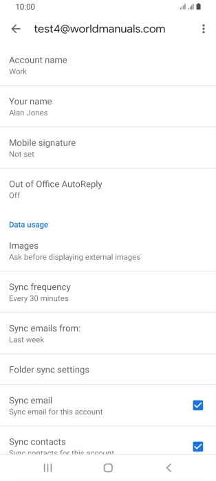 Press Account name and key in the required name. Press Account name and key in the required name.