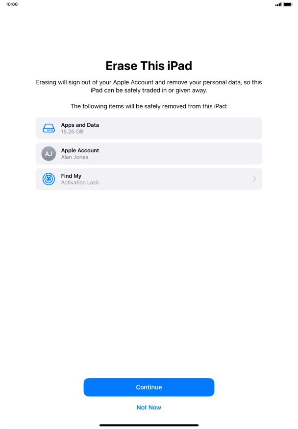 Press Continue. Press Continue.