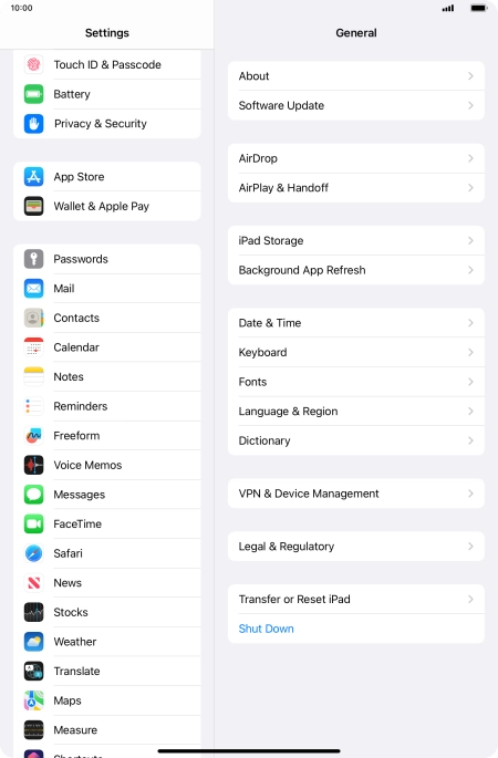 Press Privacy & Security.