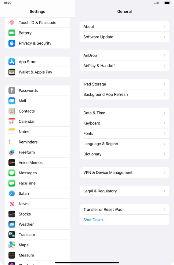 Press Privacy & Security.