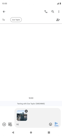 Press the send icon.