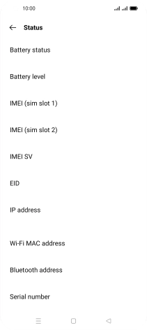 Your phone's EID number is displayed below EID.