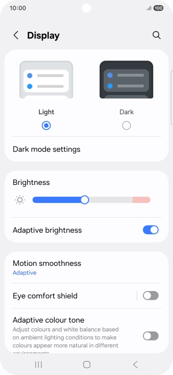 Press the indicator next to Press the indicator next to