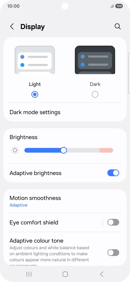 Press the indicator next to Press the indicator next to