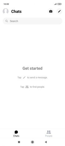 Press the new message icon. Press the new message icon.