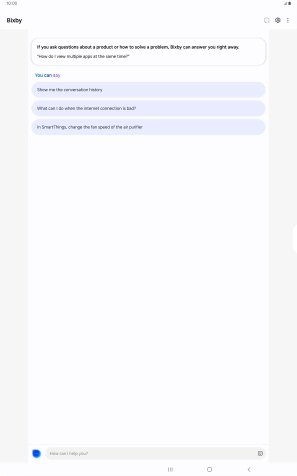 More examples of voice control commands are now displayed.