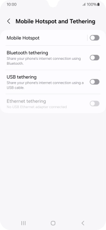 Press Mobile Hotspot.