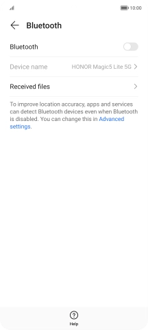 Press the indicator next to 