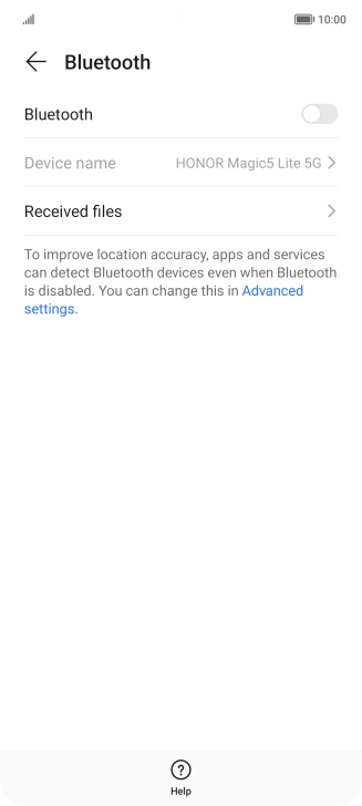 Press the indicator next to 