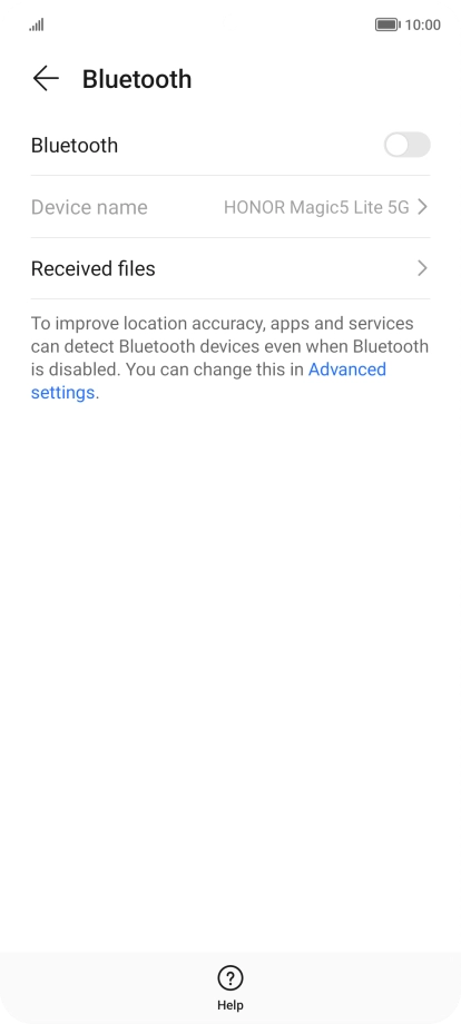 Press the indicator next to 