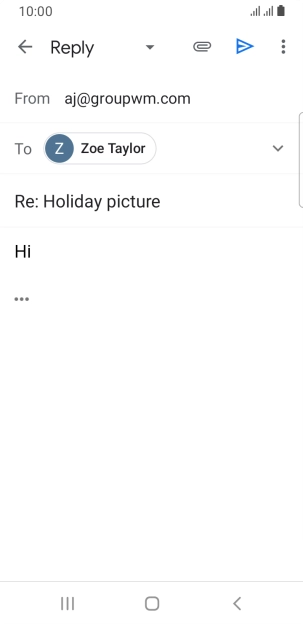 Press the send icon.