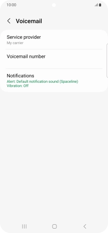 Press Voicemail number.