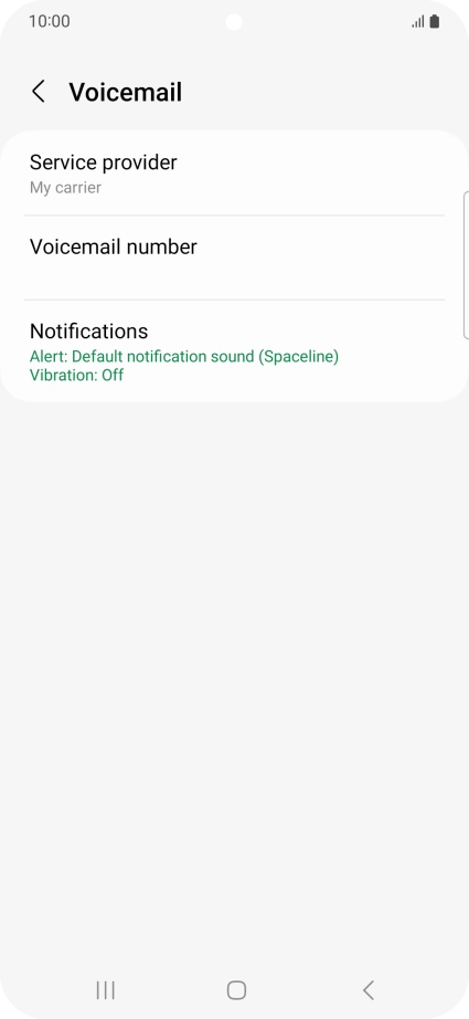 Press Voicemail number.