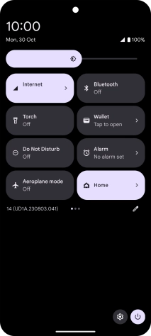 Press the settings icon. Press the settings icon.