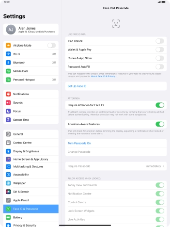 Press Set Up Face ID. Press Set Up Face ID.