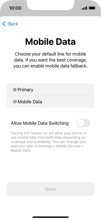 Press the required price plan.