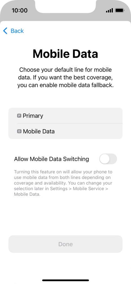 Press the required price plan.