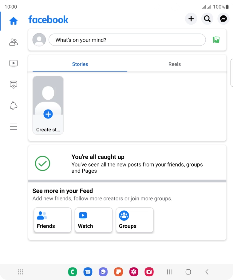 Press the text input field.
