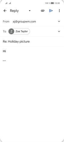 Write the required text and press the send icon.