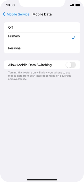 Press the required price plan.
