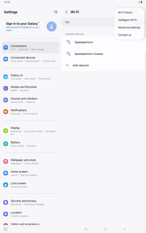 Press Intelligent Wi-Fi.