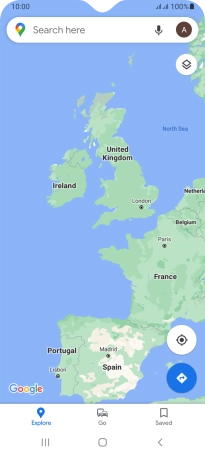 Press the search field and key in the required destination. Press the search field and key in the required destination.