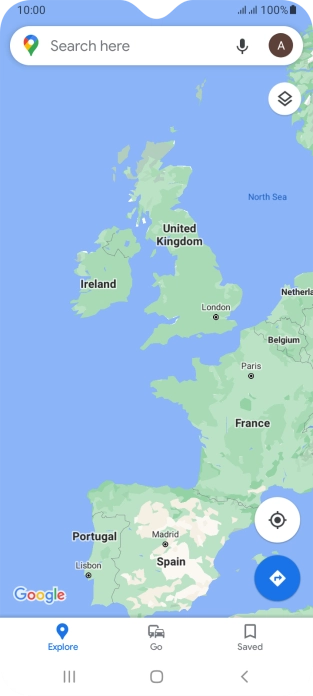 Press the search field and key in the required destination. Press the search field and key in the required destination.