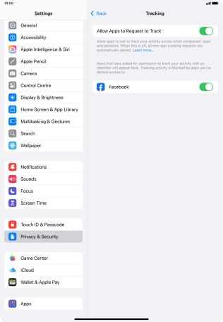 Press the indicator next to 