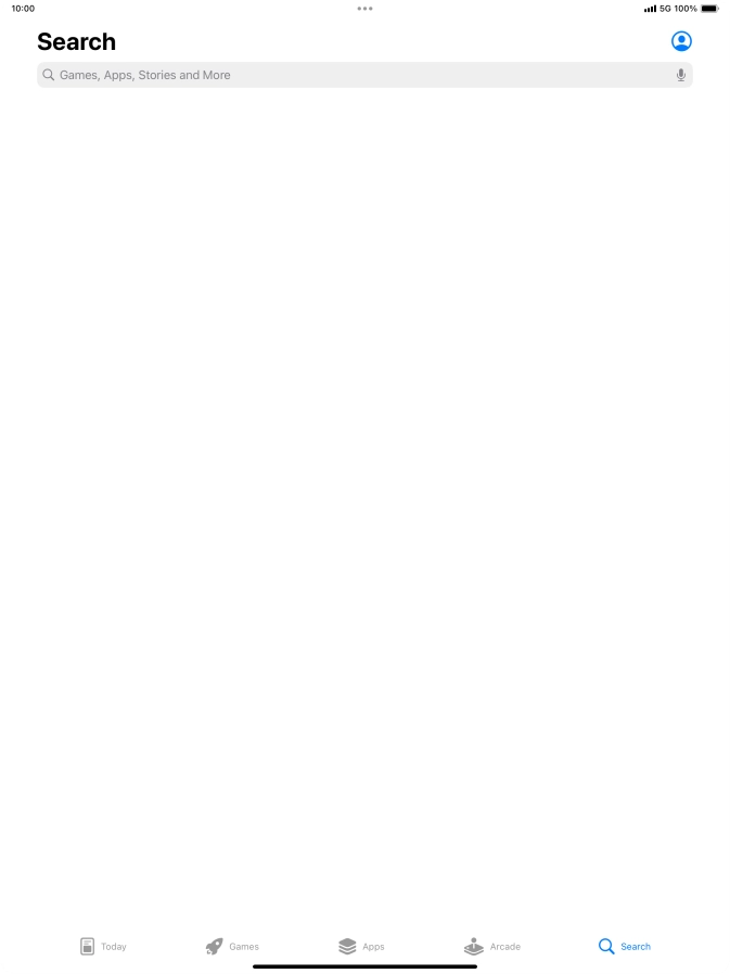 Press the search field. Press the search field.