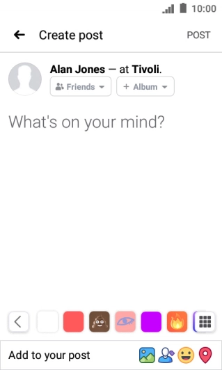 Press the text input field.