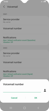Key in +447836121121 and press OK.