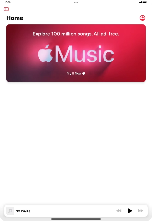 Slide your finger right starting from the left side of the screen.