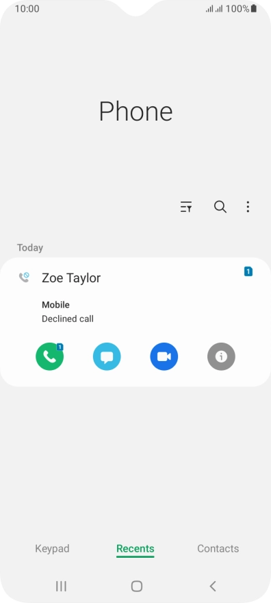 Press the info icon.