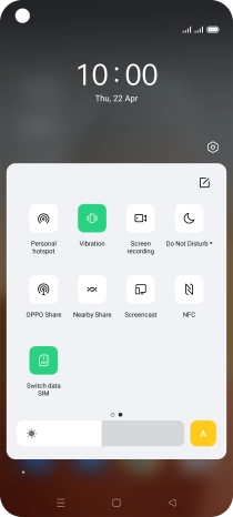 Press NFC to turn the function on or off.