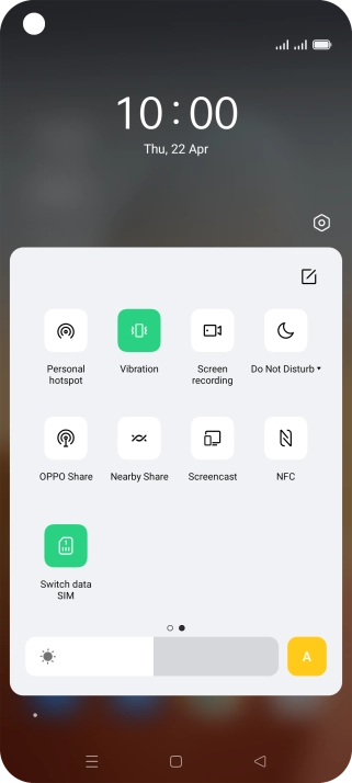 Press NFC to turn the function on or off.