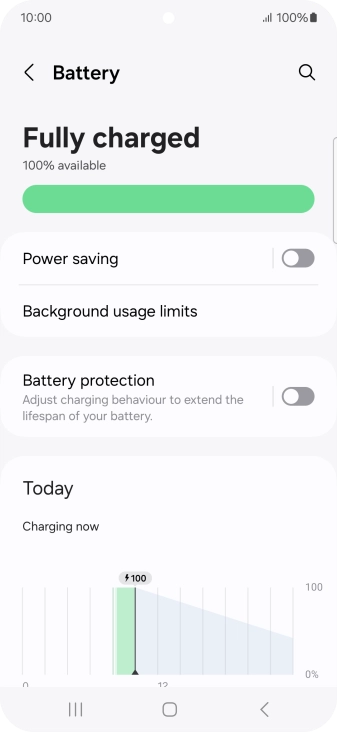 Press Battery protection.