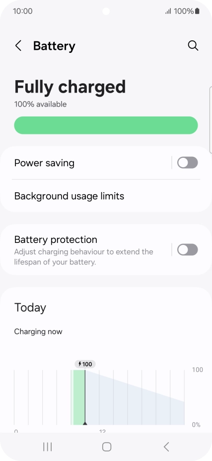 Press Battery protection.