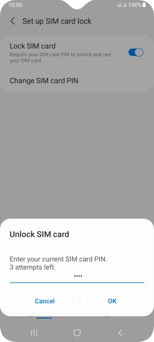 Key in your PIN and press OK.