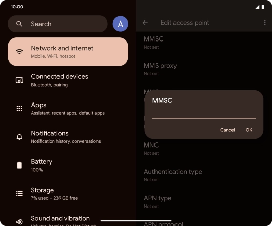 Key in http://mms.vodafone.co.uk/servlets/mms and press OK.