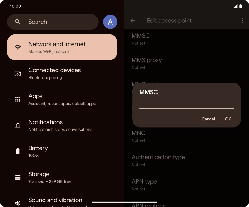 Key in http://mms.vodafone.co.uk/servlets/mms and press OK.