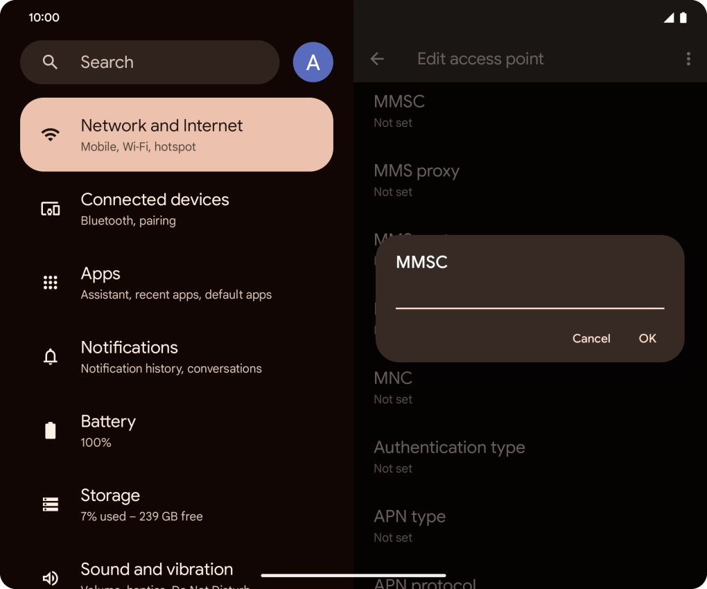 Key in http://mms.vodafone.co.uk/servlets/mms and press OK.