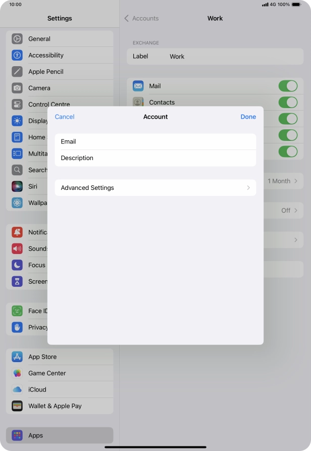 Press Advanced Settings.