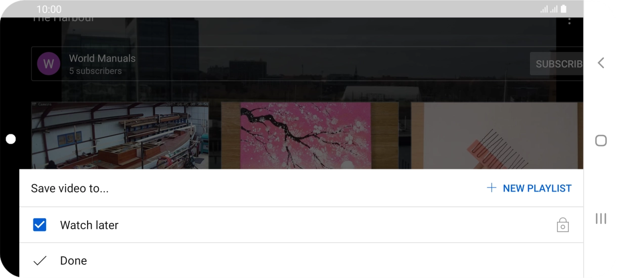 Press the required playlist. Press the required playlist.