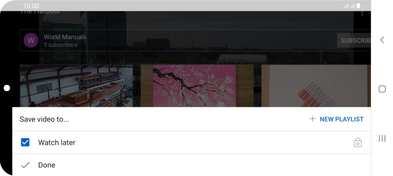 Press the required playlist. Press the required playlist.