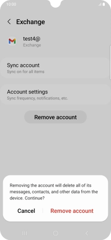 Press Remove account.