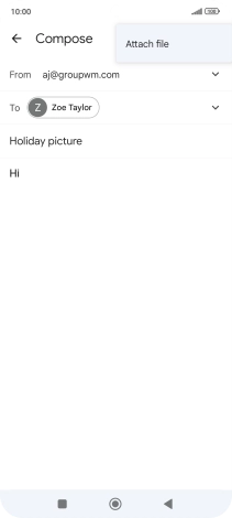 Press Attach file and go to the required folder.